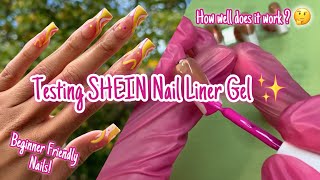 Testing SHEIN Nail Liner Gel ✨ How Well Does It Work Beginner Friendly Nails [upl. by Ocer]