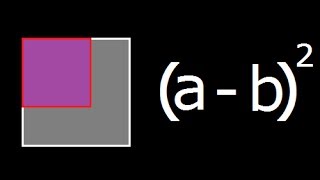 a  b2  Geometrical explanation and Derivation of a minus b whole square [upl. by Icnan]