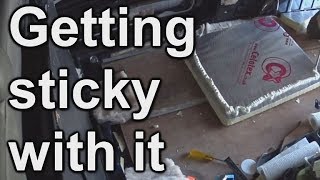 Vlog 7 Gluing the insulation amp fitting a Fiamma Turbo 28 roof vent to the Toyota Proace campervan [upl. by Carberry]