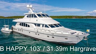 What a 50000 yacht charter looks like The a look REFIT 103’  3139m Motor Yacht B HAPPY [upl. by Albrecht]