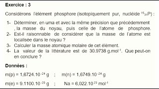 Exercice  3 Atomistique [upl. by Elocaj]