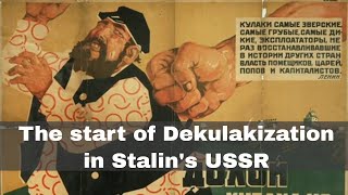 27th December 1929 Stalin calls for the liquidation of the kulaks as a class [upl. by Yrrat314]