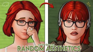 Styling Townies in RANDOM AESTHETICS  Sims 4 CAS [upl. by Ahsimed613]