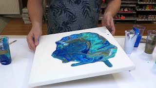 HOE WERKT POURING PAINTING Gieten Met Acrylverf Fluid Painting Acrylic Pouring Floetrol [upl. by Aelanna]