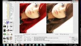 Como mudar a cor do cabelo no PhotoScape [upl. by Teryn]