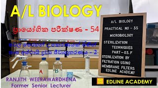 Microbiology Practical No 08  Sterilization by Membrane Filter Apparatus 2 AL Biology Practicals [upl. by Ierna]