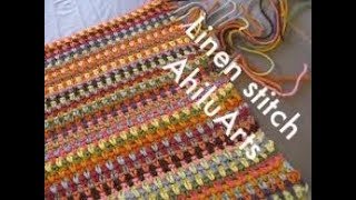 Linen Stitch crochet  DIY tutorial  DIY crochet  simple stitch  English [upl. by Resaec]