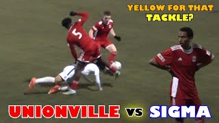 quotYellow CARD for OPEN LEG SURGERYquot Sigma FC vs Unionville Milliken SC [upl. by Ailimac]