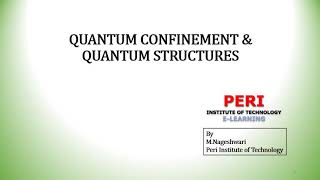 Quantum confinement and Quantum structures [upl. by Oab]