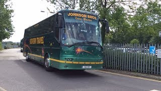 Johnson Bro 94 RT runs into Chesterfield Railway Station to get ready for Rail Replacement work [upl. by Swain]