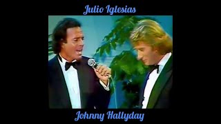 Johnny HallydayJulio Iglesias Jai oublié de vivre espagnoleFrançaise 1981 photosvidéos [upl. by Echikson]