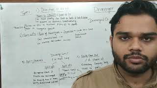 Types of Corporate restructuring part 3  lesson 1  Demerger and types of demerger [upl. by Wenoa764]