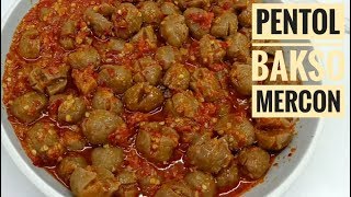 Resep pentol bakso mercon  Pedessssnyaa ampun [upl. by Schroder]