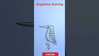 Kingfisher drawingKingfisher drawing easy for kidskingfisherdrawing shorts [upl. by Bray]