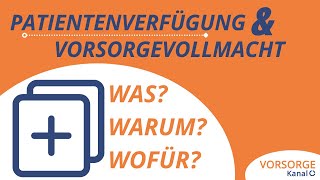 Patientenverfügung amp Vorsorgevollmacht  Das solltest du wissen [upl. by Lahcim]