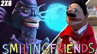 SMILING FRIENDS Season 2 Episode 6 Charlie Pim And Bill Vs The Alien Puppet Reaction [upl. by The]