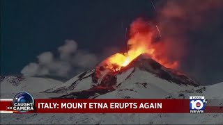 Latest video on Mount Etna volcano eruption [upl. by Ahso]