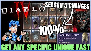 Diablo 4  Do THIS Now  Get ANY Specific Unique Gear FAST amp EASY  New Season 5 Boss Farm Guide [upl. by Grishilde]