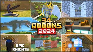 TOP 34 BEST ADDON MCPE Rekomendasi AddonMod Survival Terbaik Untuk MCPEMCBE Terbaru 119  120 [upl. by Keelin16]