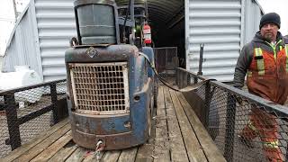 how to load a heavy forklift onto a trailer about 6000 pound [upl. by Larkins]