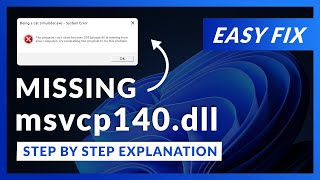 msvcp140dll Error Windows 11  2 Ways To FIX  2021 [upl. by Enenej]