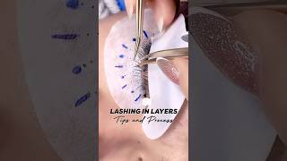 Lashing In layers Process amp Tips → ♡Tips at the end♡ lashtutorial shorts [upl. by Osugi]