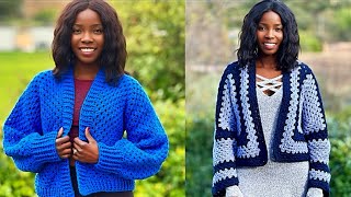 How to Crochet a Granny Stitch Hexagon Cardigan  Very Easy Tutorial for All Sizes  Easy to Follow [upl. by Sirenay]