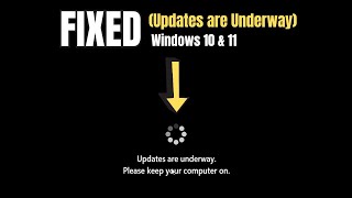 How to FIX quot Updates are Underway Please Keep your Computer onquot Windows 10 amp 11 [upl. by Imre913]