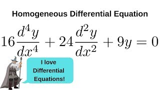 Fourth Order Linear Homogeneous Differential Equation with Repeated Complex Roots [upl. by Niwrek439]