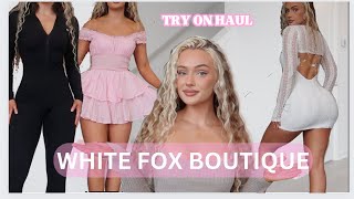 WHITE FOX BOUTIQUE TRY ON CLOTHING HAUL amp REVIEW  Transitional pieces for summer and fall [upl. by Lilybelle]