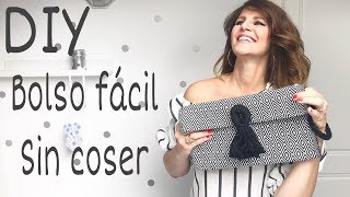 DIY Cómo hacer el BOLSO más FÁCIL del mundo sin coser  Low cost bag [upl. by Aneetsirhc]