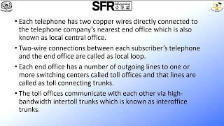 Public Switched Telephone Networks by MsMIswarya Assistant Professor of Computer Applications [upl. by Kinelski232]