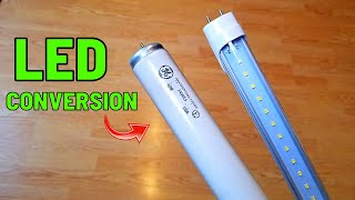 How To Easily Convert Fluorescent Lights to LED  Save Money on Energy Costs [upl. by Llerred]