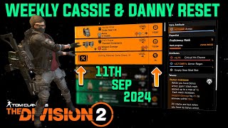 The Division 2 quotWEEKLY CASSIE MENDOZA amp DANNY WEAVER RESET LEVEL 40quot September 11th 2024 [upl. by Eisnil810]