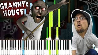 Grannys House Granny Song  FGTeeV Synthesia Piano Tutorial [upl. by Inig]