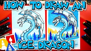 How To Draw An Ice Dragon  Advanced [upl. by Henarat940]