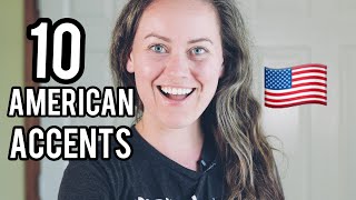 10 American Accents Imitation Examples [upl. by Ahsaenat212]