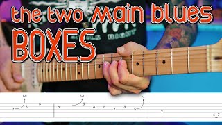 These BLUES BOXES are SO IMPORTANT BLUES LICKS with TABS [upl. by Nomyaw]