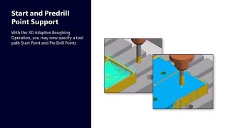 3D Adaptive Roughing Toolpath Start and PreDrill Points in NX CAM [upl. by Eigger]