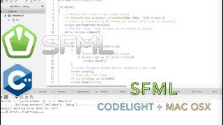 SFML with CodeLite on Mac OS Setup [upl. by Kcirderfla]