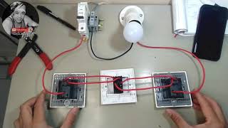 3 Way SwitchIntermediate Switch Connection Staircase wiring [upl. by Raab]