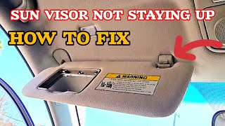 How To Keep Sun Visor From Falling Down DIY FIX [upl. by Llertnek499]