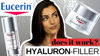 EUCERIN HYALURONFILLER NIGHT PEELINGampSERUM AND DAY CREAM SPF 30 AntiAging Skincare Review [upl. by Thibaud357]