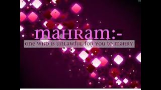 Who is your Mahram and NonMahramآپ کا محرم اور غیر محرم کون ہے؟ [upl. by Sucramel396]