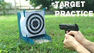 How to make an Airsoft Gun Target Practice that collects the Bullets diy easy target practice [upl. by Graner722]