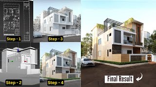 Exterior Design with 3ds Max amp VRay  Step by Step Tutorial for Beginners [upl. by Achilles]