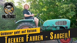 Mein Güldener wird abgeholt  Traktor fahren  Holzkunst Scholz offiziell [upl. by Eicaj]