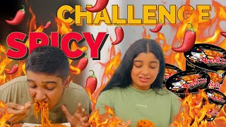 කෑවා නෙමේ ගිල්ලා 🥵🔥  Korean spicy noodles challenge 🌶  Ramen noodles 🍜 [upl. by Antone675]