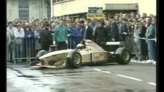 AVENTURE PEUGEOT  Souvenir  visite de Ralf Schumacher à Sochaux 1996 [upl. by Aleekahs]