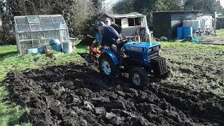 iseki tx 2160 ploughing part 1 [upl. by Iain771]